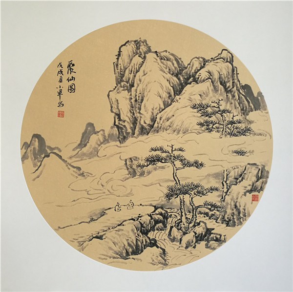 同时也接受国画定制,欢迎咨询      尺寸表:      大圆扇68cm*68cm